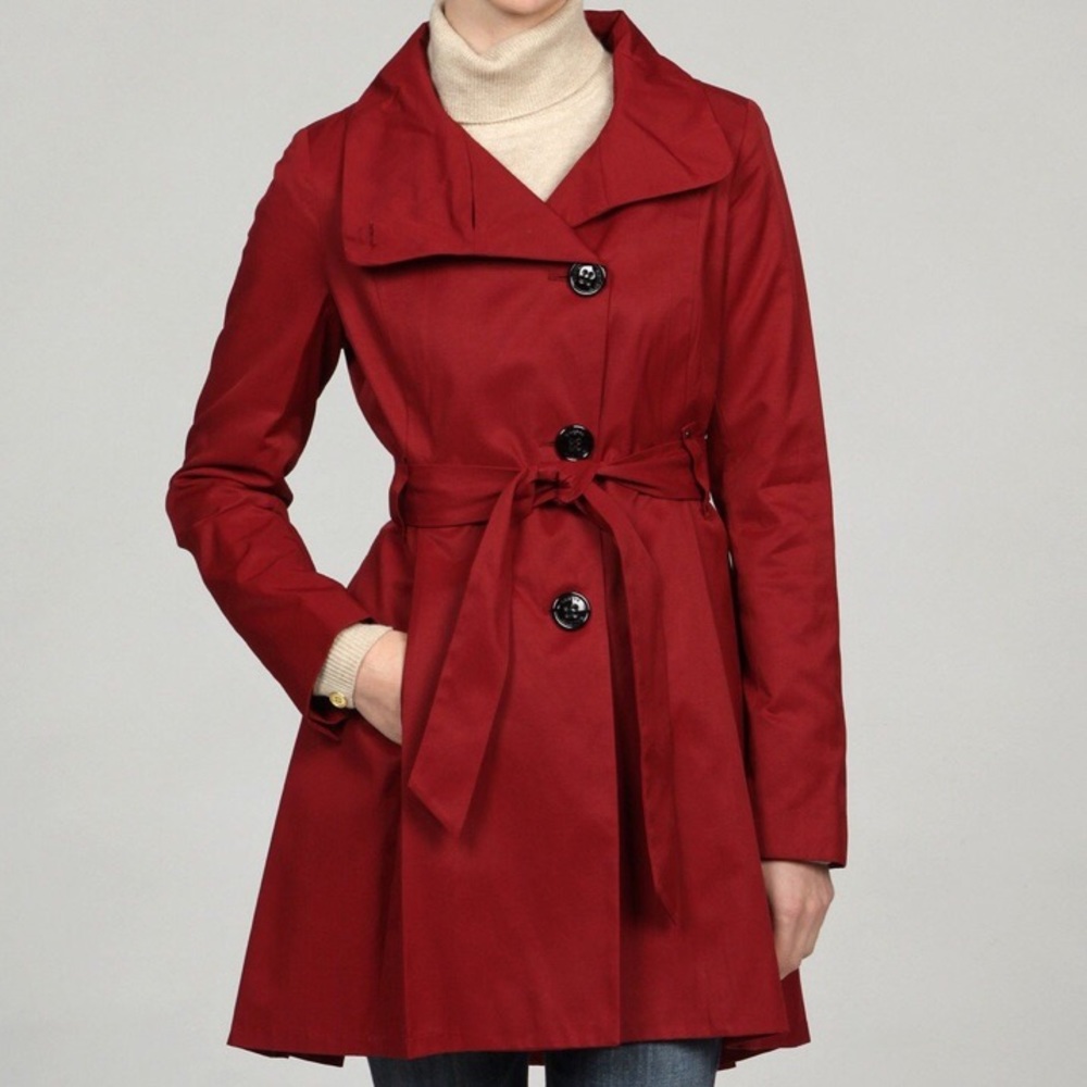 Steve Madden Women’s Belted Red Coat